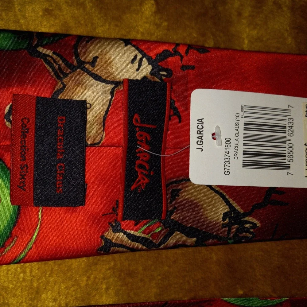 Jerry Garcia Tie Silk Blend Reindeer Dracula Claus Collection 60 Christmas NWT
